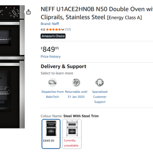 neff double oven